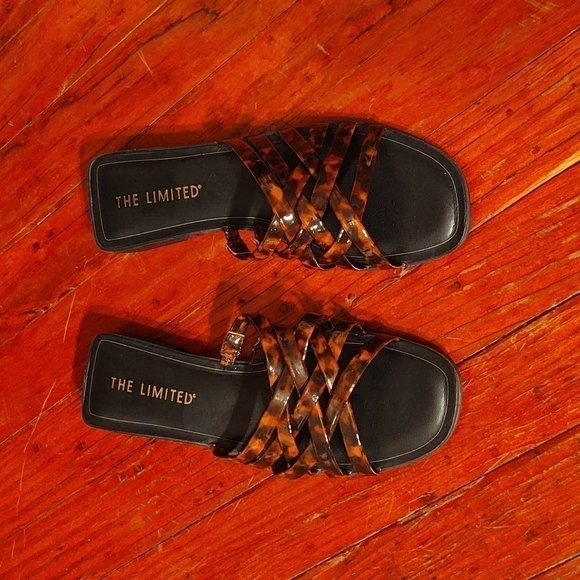 The Limited Charley Tortoiseshell Strappy Woven Sandals Sz 6 - Picture 1 of 8